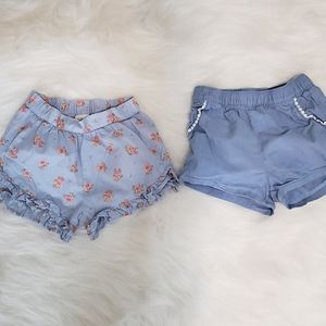 Two H&M shorts for 4-6m baby girls
